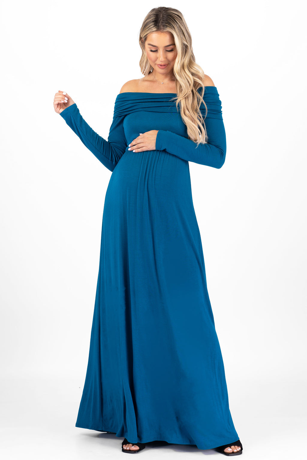 Off Shoulder Maternity Gown and Photoshoot Dress