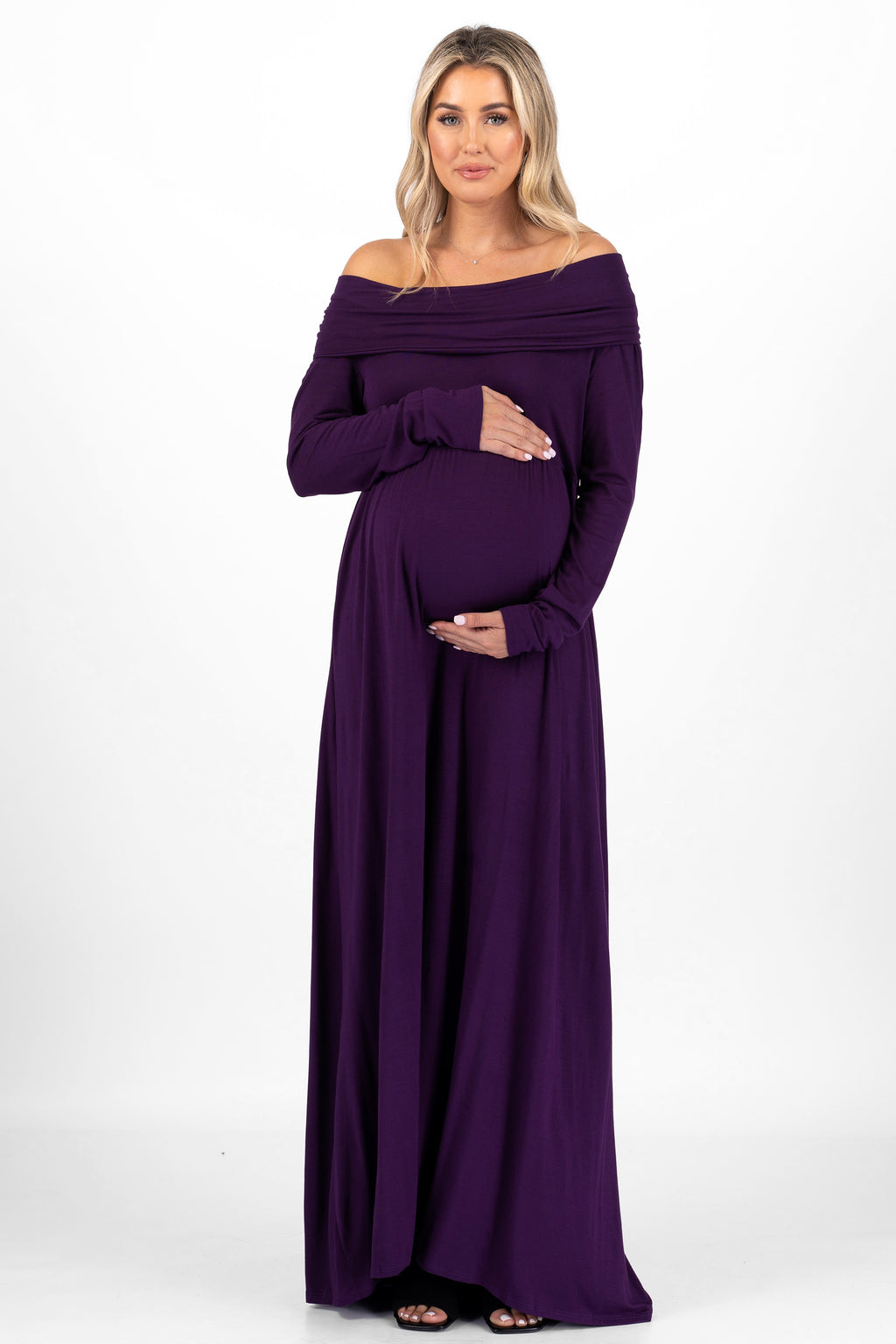 Off Shoulder Maternity Gown and Photoshoot Dress