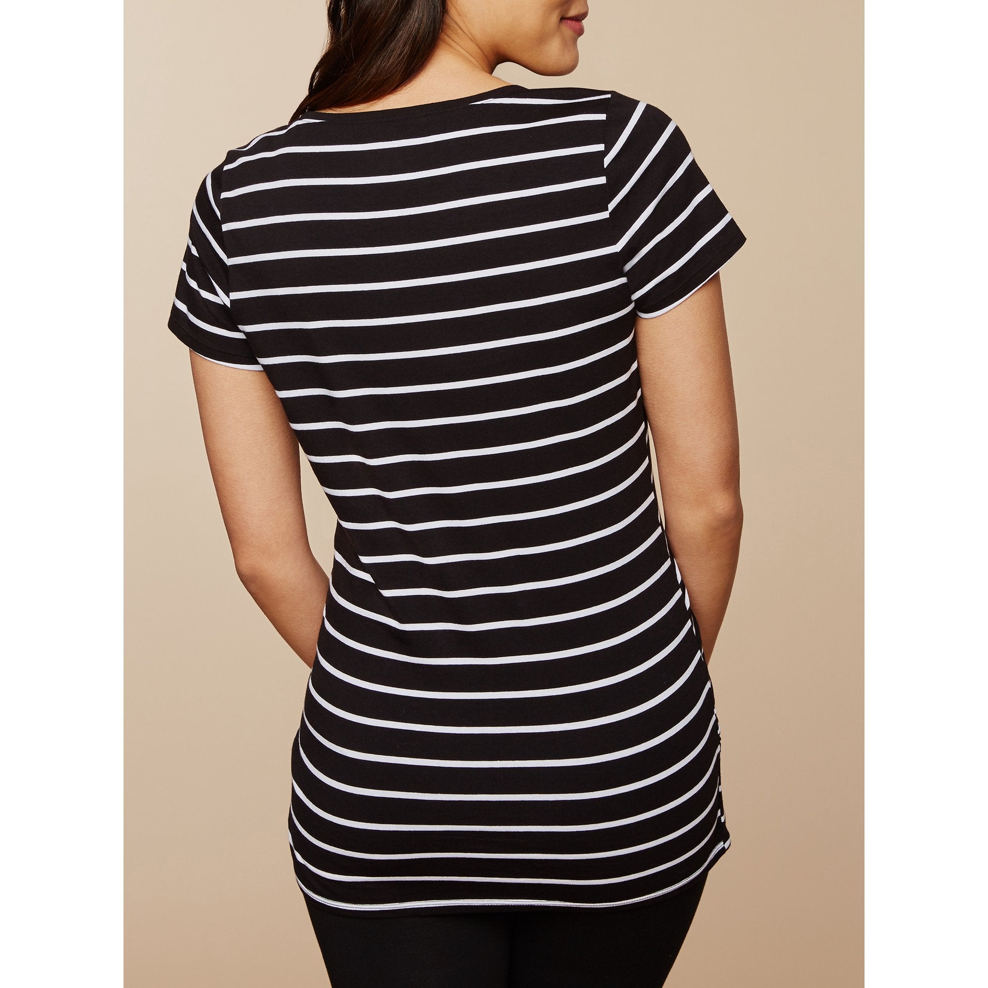 Maternity Scoop Neck Side Ruched T-shirts (2-pack)
